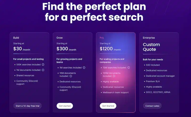 Find the perfect plan for a perfect search